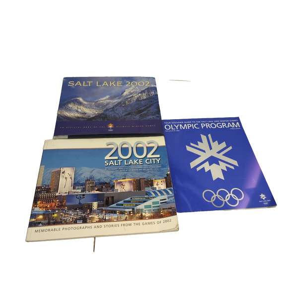 Set of 3 Program / Photo and Books 2002 Salt Lake City Winter Olympic Games - Picture 1 of 8
